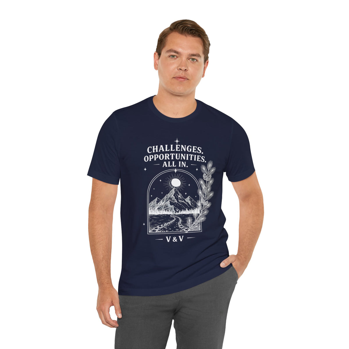 Challenges. Opportunities. | ALL IN Tee | Midnight Edition
