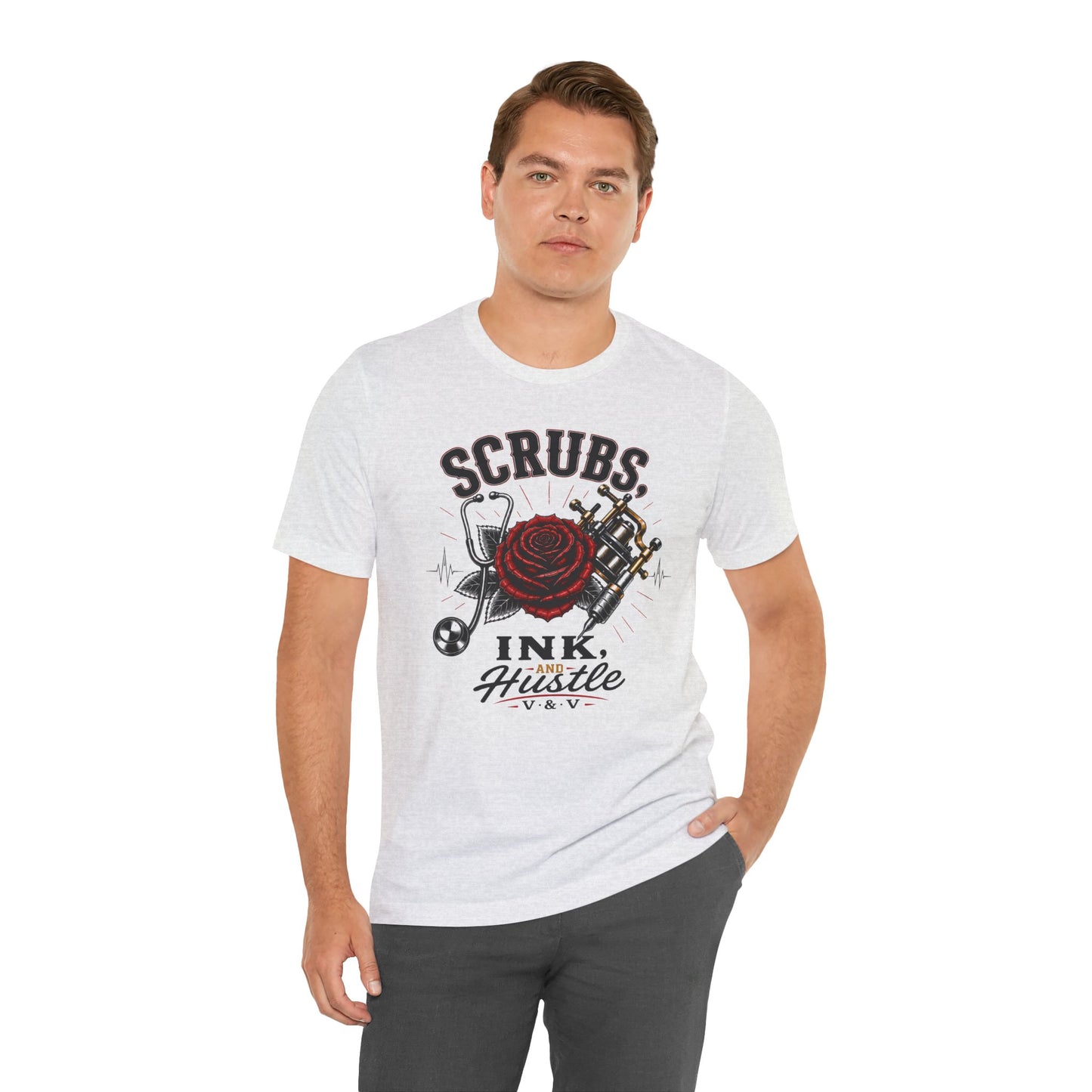 Scrubs. Ink. Hustle. Signature tee