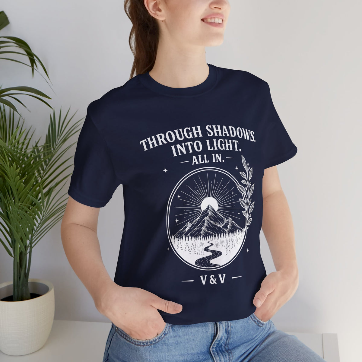 Through Shadows. Into Light. | ALL IN Tee | Midnight Edition
