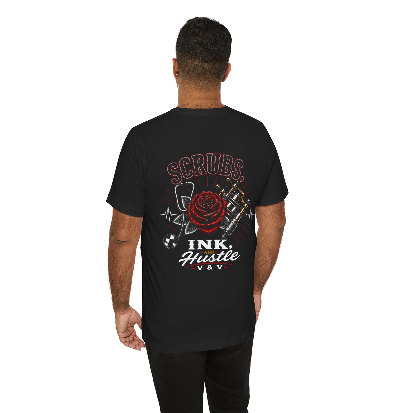 Scrubs Ink Hustle Chest Logo Tee