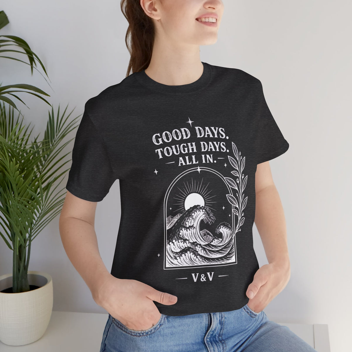 Good Days. Tough Days. | ALL IN Tee | Midnight Edition