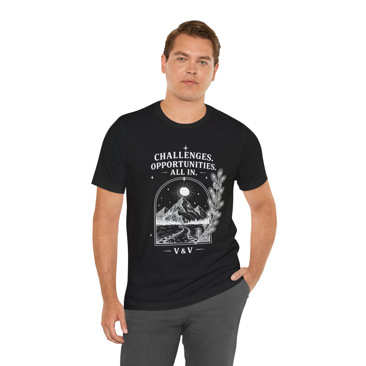 Challenges. Opportunities. | ALL IN Tee | Midnight Edition