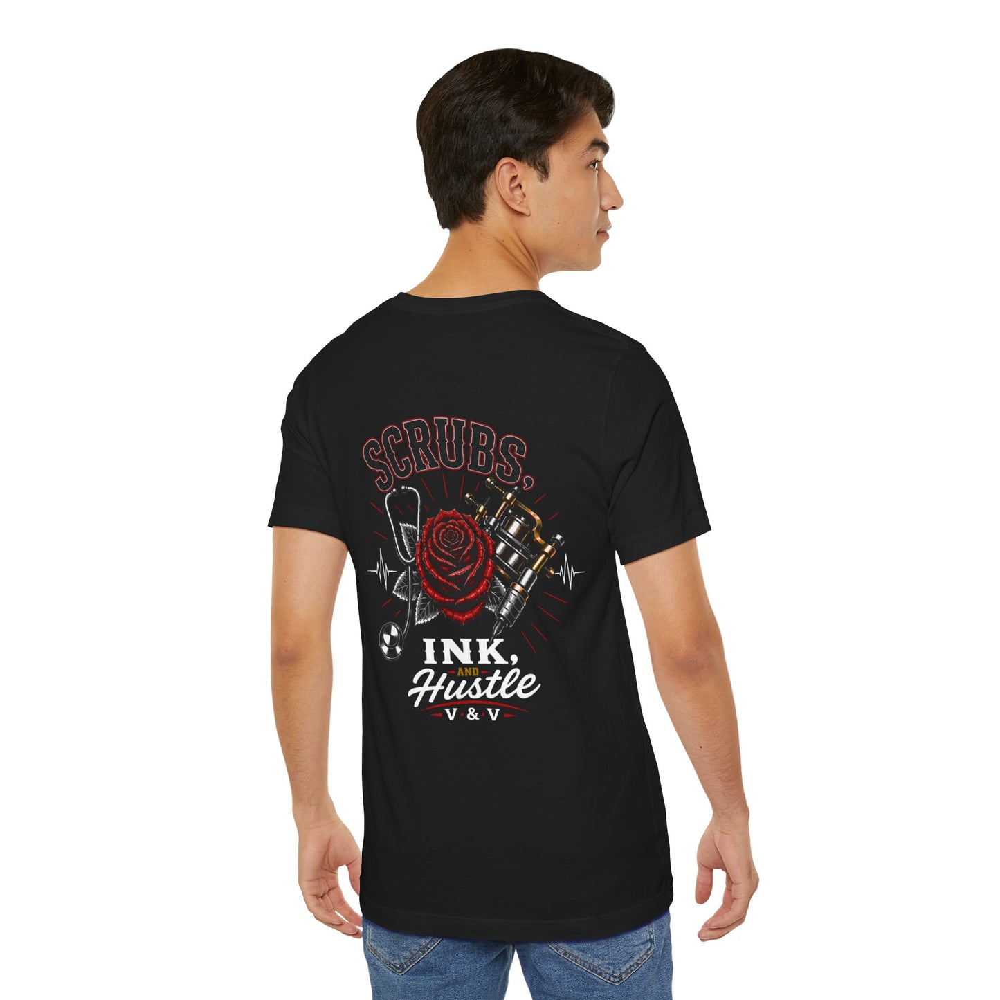 Scrubs Ink Hustle Chest Logo Tee