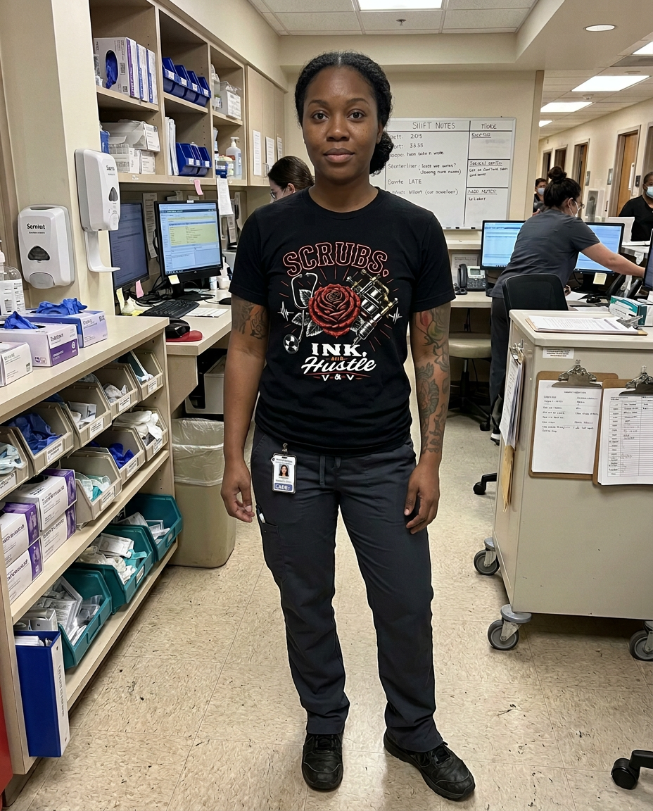 Scrubs Ink Hustle Signature tee